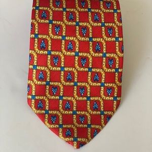 Giampiero Valenti Vintage Formal Tie in Red and Gold